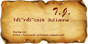 Töröcsik Julianna névjegykártya