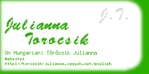 julianna torocsik business card