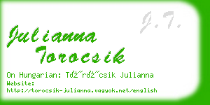 julianna torocsik business card